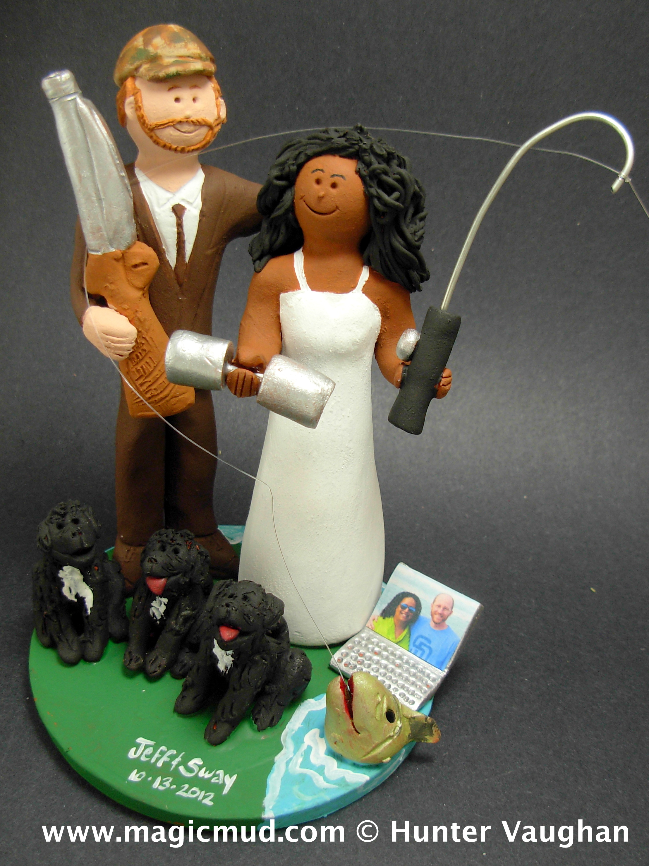 Fishing Wedding Cake Toppers